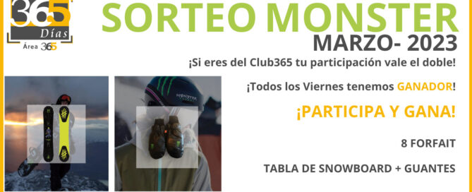 sorteo marzo monster- Area 365